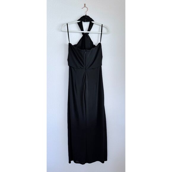 NWT Cinq a Sept Kaily Twist Halter Jersey Midi Dress in Black Size 6 - Picture 9 of 16